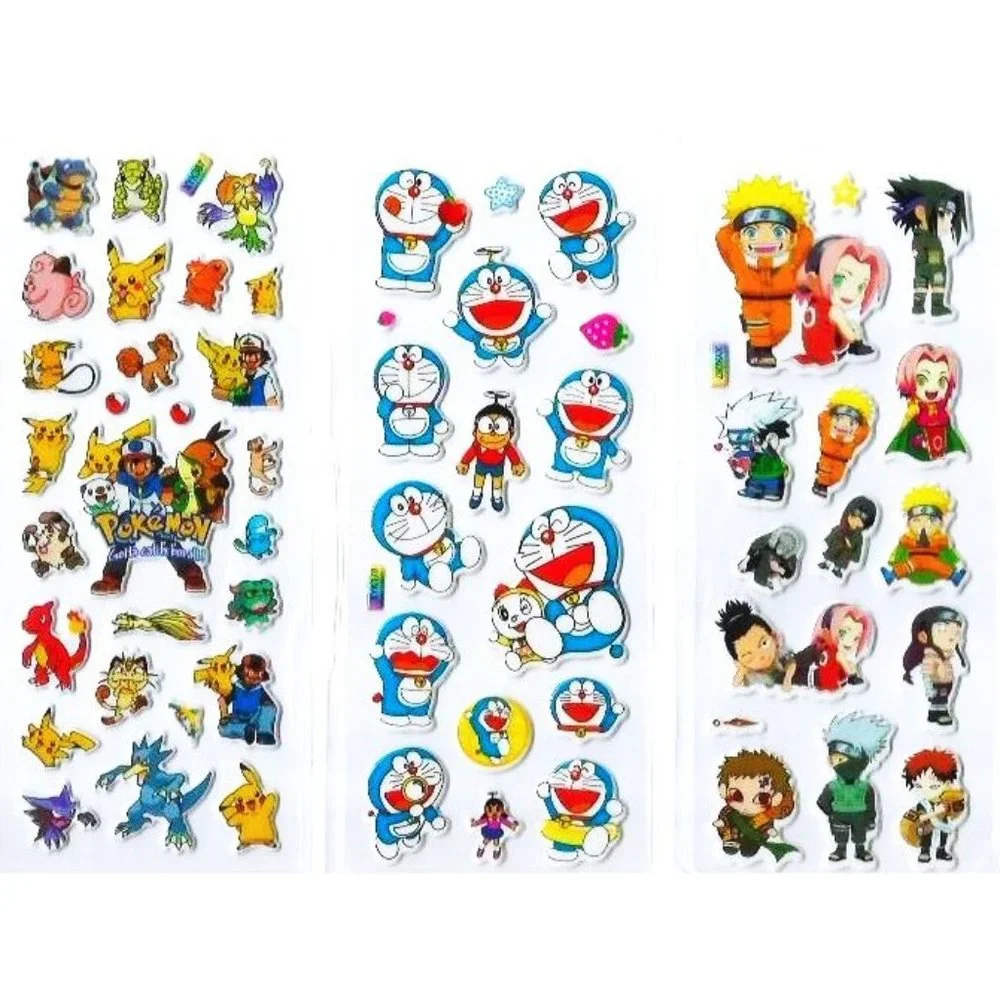 NEW MINI ANIME PUFFY STICKERS POKEMON CHIBI NARUTO